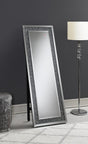 Carisi Silver Rectangular Standing Mirror with LED Lighting by Coaster at Eve Furniture