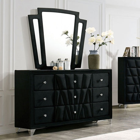 Carissa Black 5-Piece Queen Bedroom Set by Furniture of America at Eve Furniture