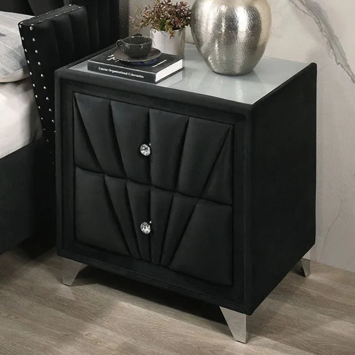 Carissa Black 5-Piece Queen Bedroom Set by Furniture of America at Eve Furniture