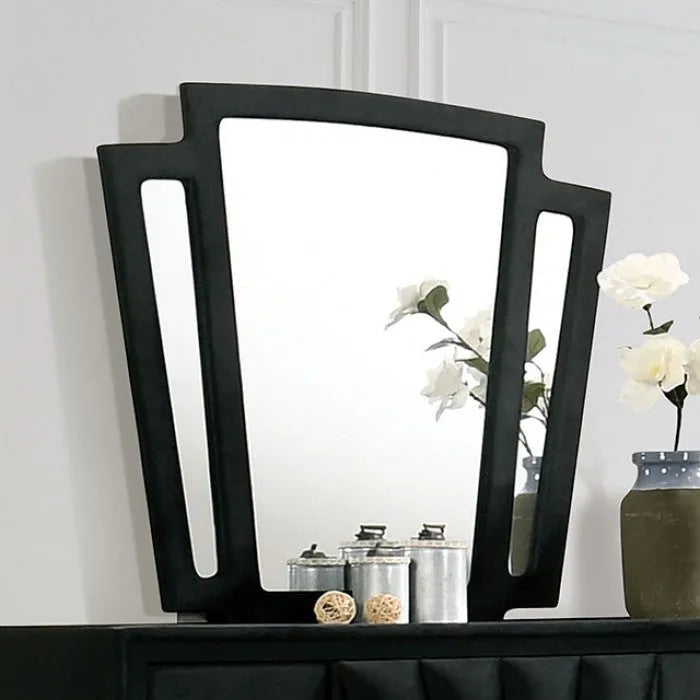 Carissa Black 5-Piece Queen Bedroom Set by Furniture of America at Eve Furniture