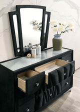 Carissa Black Mirror by Furniture of America at Eve Furniture