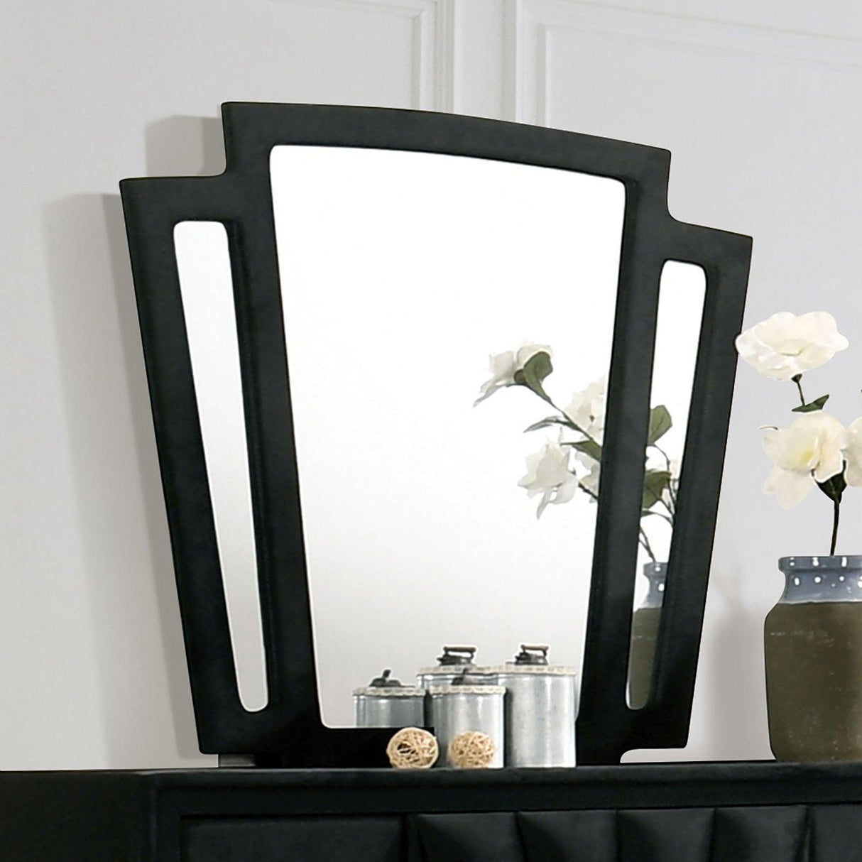 Carissa Black Mirror by Furniture of America at Eve Furniture