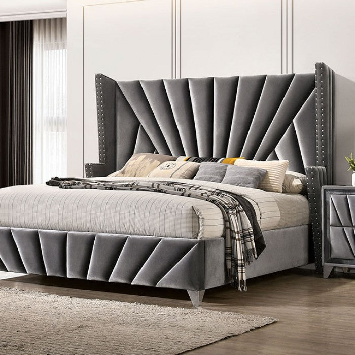 Carissa Gray 5-Piece Queen Bedroom Set by Furniture of America at Eve Furniture
