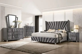 Carissa Gray 4-Piece Queen Bedroom Set by Furniture of America at Eve Furniture