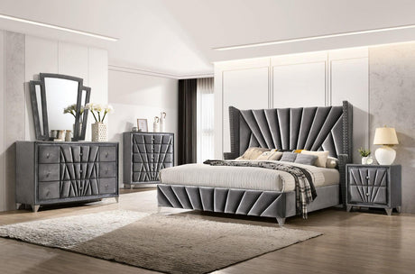 Carissa Gray Mirror by Furniture of America at Eve Furniture
