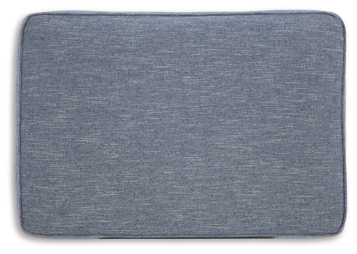 Carissa Manor Denim Ottoman