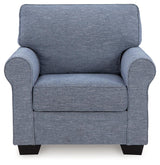 Carissa Manor Denim Performance Fabric Chair by Ashley at Eve Furniture