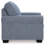 Carissa Manor Denim Performance Fabric Chair by Ashley at Eve Furniture