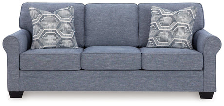 Carissa Manor Denim Performance Fabric Sofa by Ashley at Eve Furniture