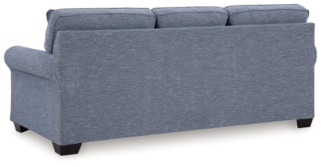 Carissa Manor Denim Performance Fabric Sofa by Ashley at Eve Furniture