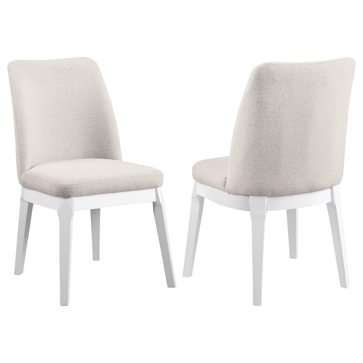 Carissa Upholstered Dining Side Chair Beige (Set of 2) by Coaster at Eve Furniture