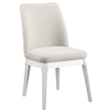Carissa Upholstered Dining Side Chair Beige (Set of 2) by Coaster at Eve Furniture