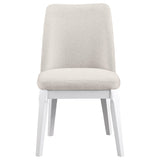 Carissa Upholstered Dining Side Chair Beige (Set of 2) by Coaster at Eve Furniture