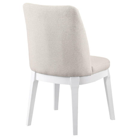 Carissa Upholstered Dining Side Chair Beige (Set of 2) by Coaster at Eve Furniture
