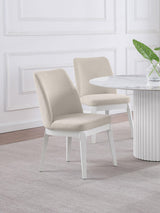 Carissa Upholstered Dining Side Chair Beige (Set of 2) by Coaster at Eve Furniture