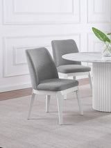 Carissa Upholstered Dining Side Chair Grey (Set of 2)