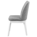 Carissa Upholstered Dining Side Chair Grey (Set of 2)