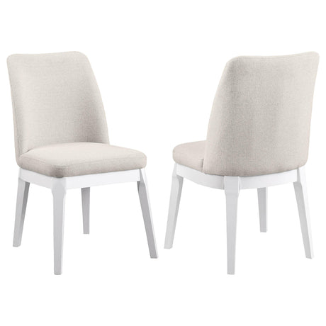 Carissa Upholstered Dining Side Chair Beige (Set of 2) by Coaster at Eve Furniture