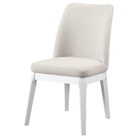 Carissa Upholstered Dining Side Chair Beige (Set of 2) by Coaster at Eve Furniture