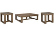 Cariton Gray Coffee Table and 2 End Tables by Ashley at Eve Furniture