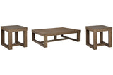 Cariton Gray Coffee Table and 2 End Tables by Ashley at Eve Furniture