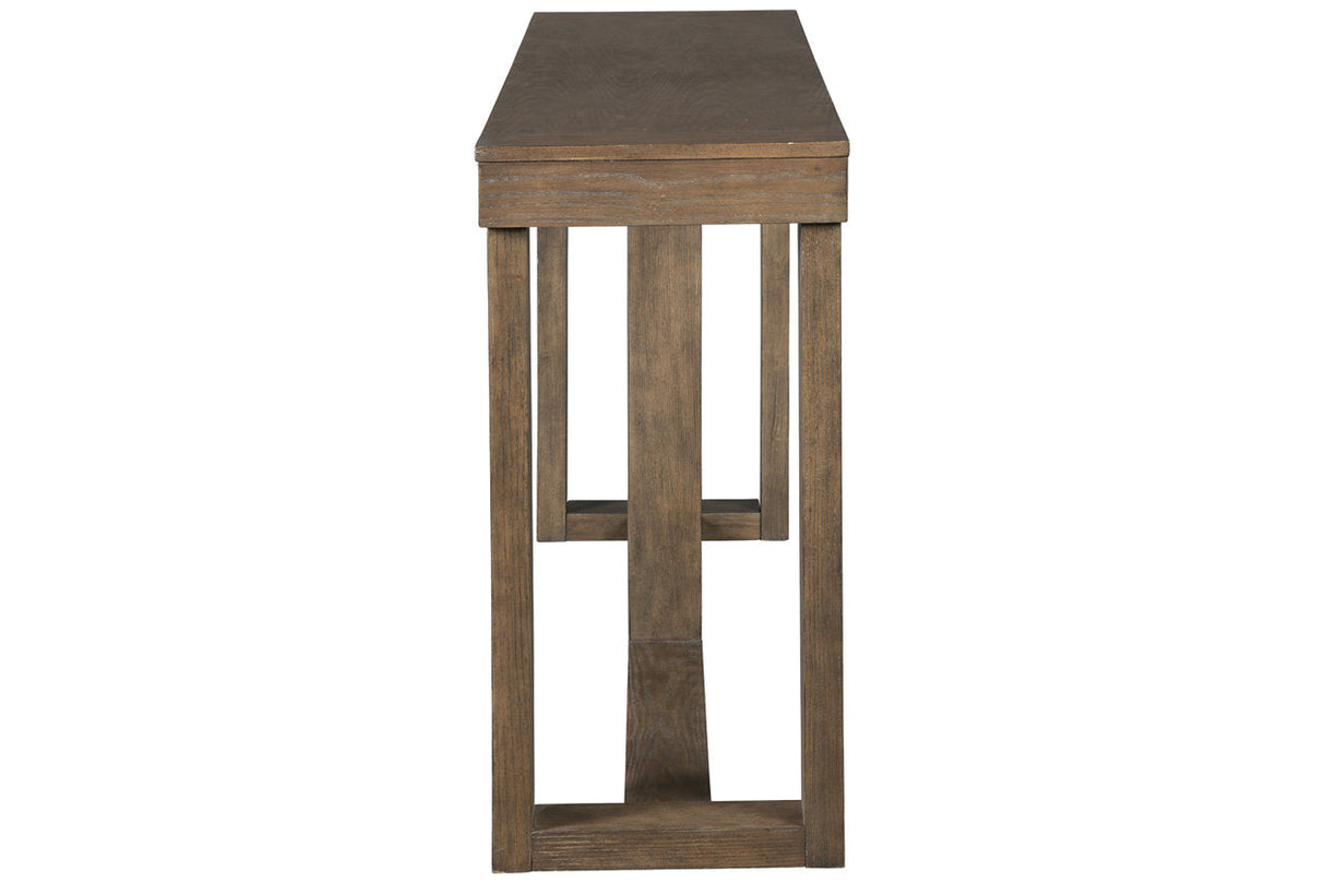 Cariton Gray Sofa/Console Table by Ashley at Eve Furniture