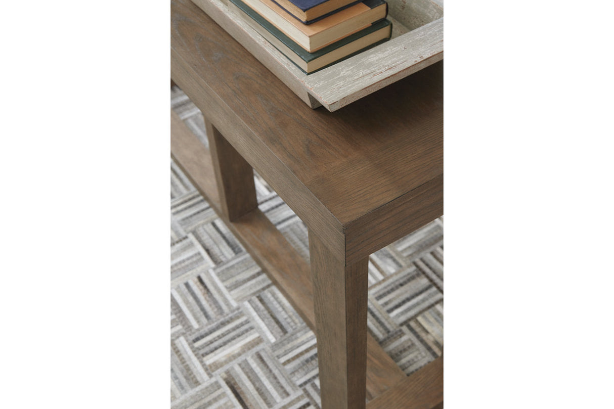 Cariton Gray Sofa/Console Table by Ashley at Eve Furniture