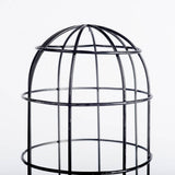 Carkner I Gun-Metal Grey Cylindrical Metal Cage Table Lamp by Mercana at Eve Furniture