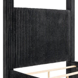 Carla Black Queen Upholstered Canopy Bed by Crown Mark at Eve Furniture