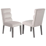 Carla Upholstered Dining Side Chair Stone (Set of 2)