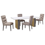 Carla Upholstered Dining Side Chair Stone (Set of 2) by Coaster at Eve Furniture