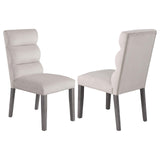 Carla Upholstered Dining Side Chair Stone (Set of 2) by Coaster at Eve Furniture