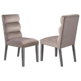 Carla Upholstered Dining Side Chair Stone (Set of 2) by Coaster at Eve Furniture