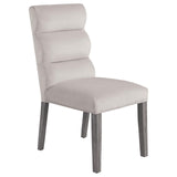 Carla Upholstered Dining Side Chair Stone (Set of 2) by Coaster at Eve Furniture