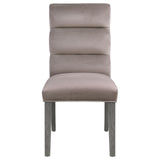 Carla Upholstered Dining Side Chair Stone (Set of 2) by Coaster at Eve Furniture