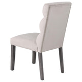 Carla Upholstered Dining Side Chair Stone (Set of 2) by Coaster at Eve Furniture