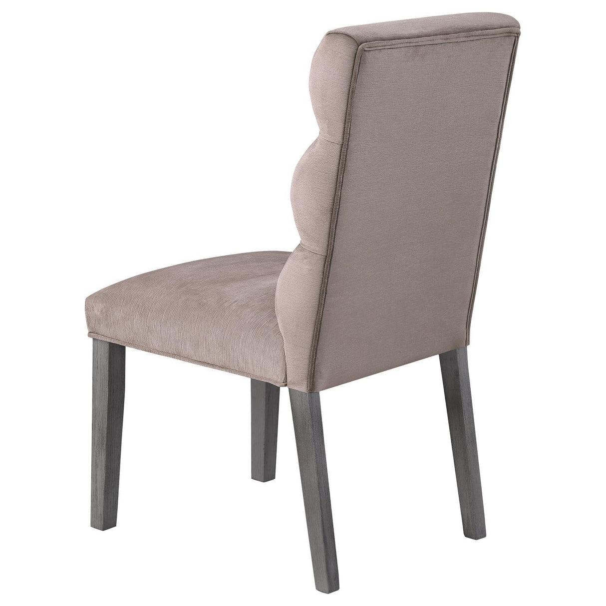 Carla Upholstered Dining Side Chair Stone (Set of 2) by Coaster at Eve Furniture
