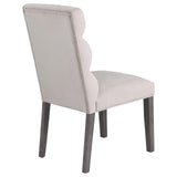 Carla Upholstered Dining Side Chair Stone (Set of 2) by Coaster at Eve Furniture