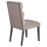 Carla Upholstered Dining Side Chair Stone (Set of 2) by Coaster at Eve Furniture