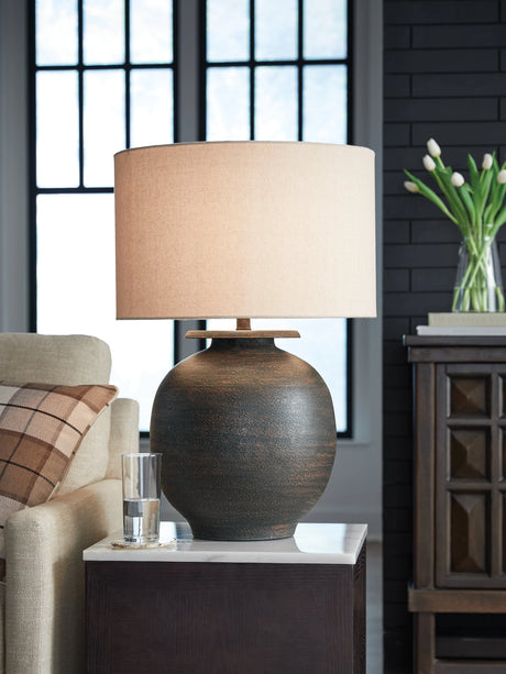 Carlenbury Antique Brown Table Lamp by Ashley at Eve Furniture