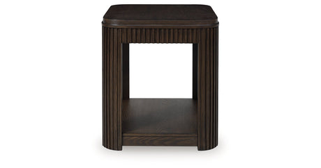 Carlibrie Warm Brown End Table by Ashley at Eve Furniture