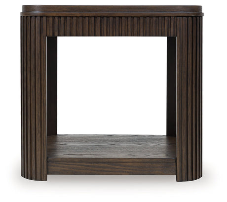 Carlibrie Warm Brown End Table by Ashley at Eve Furniture