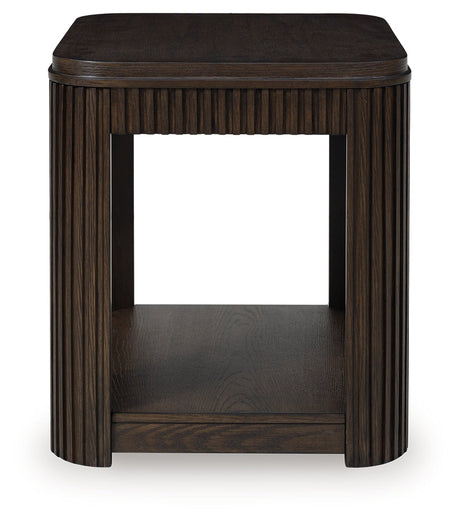 Carlibrie Warm Brown End Table by Ashley at Eve Furniture