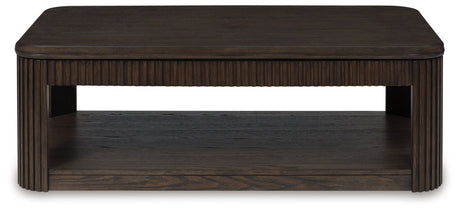 Carlibrie Warm Brown Lift-Top Coffee Table by Ashley at Eve Furniture