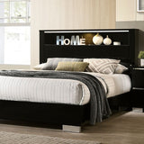 Carlie Black Chrome 5-Piece Queen Bedroom Set by Furniture of America at Eve Furniture