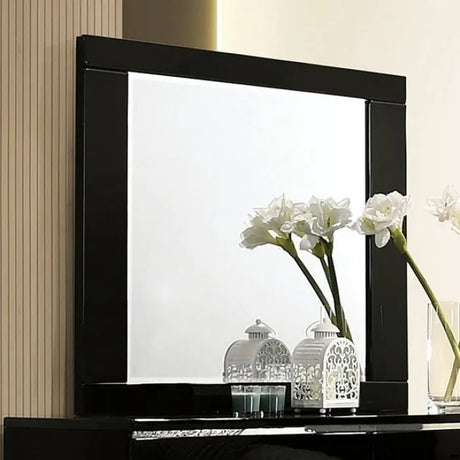 Carlie Black Chrome 4-Piece Queen Bedroom Set by Furniture of America at Eve Furniture