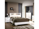 Carlie White Chrome 5-Piece Queen Bedroom Set by Furniture of America at Eve Furniture