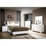 Carlie White Chrome 5-Piece Queen Bedroom Set by Furniture of America at Eve Furniture