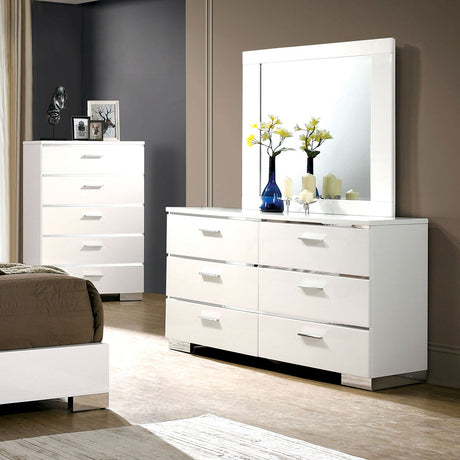 Carlie White Mirror by Furniture of America at Eve Furniture