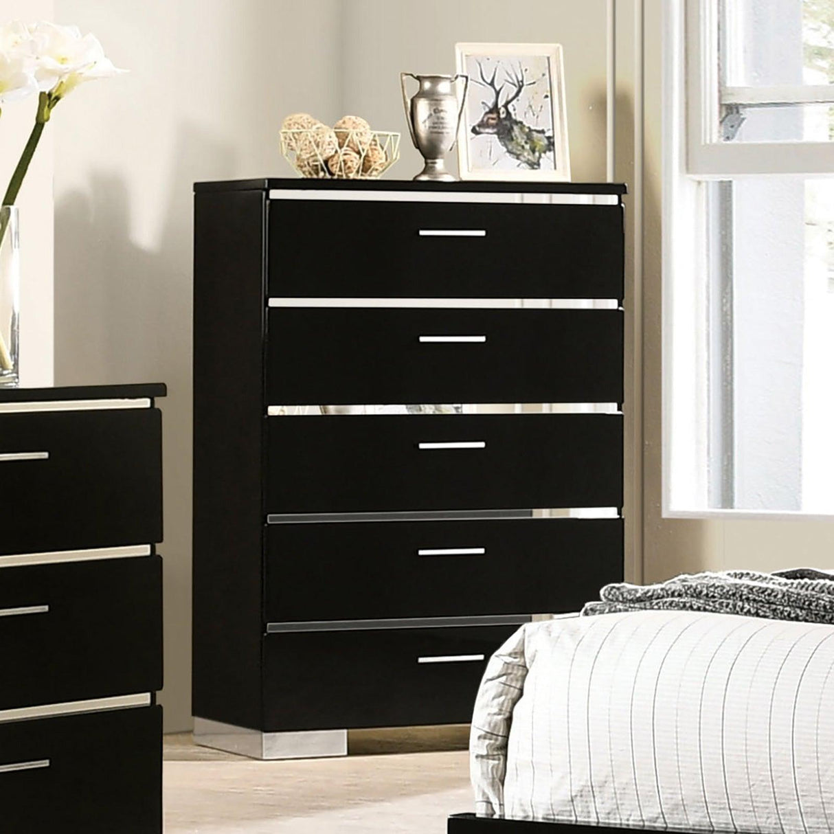 Carlie Black Chest by Furniture of America at Eve Furniture